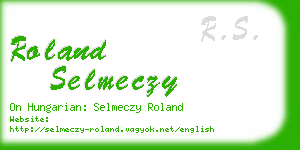 roland selmeczy business card